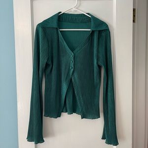emerald green blouse
